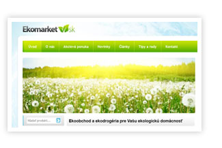 dizajn www.ekomarket.sk